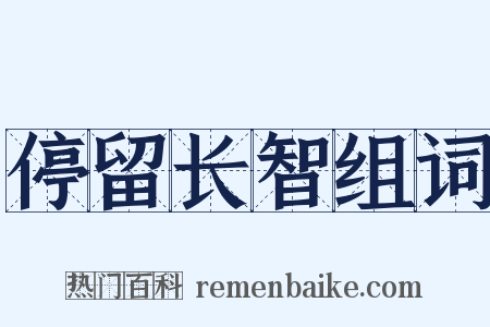 停留长智组词是什么意思的图片